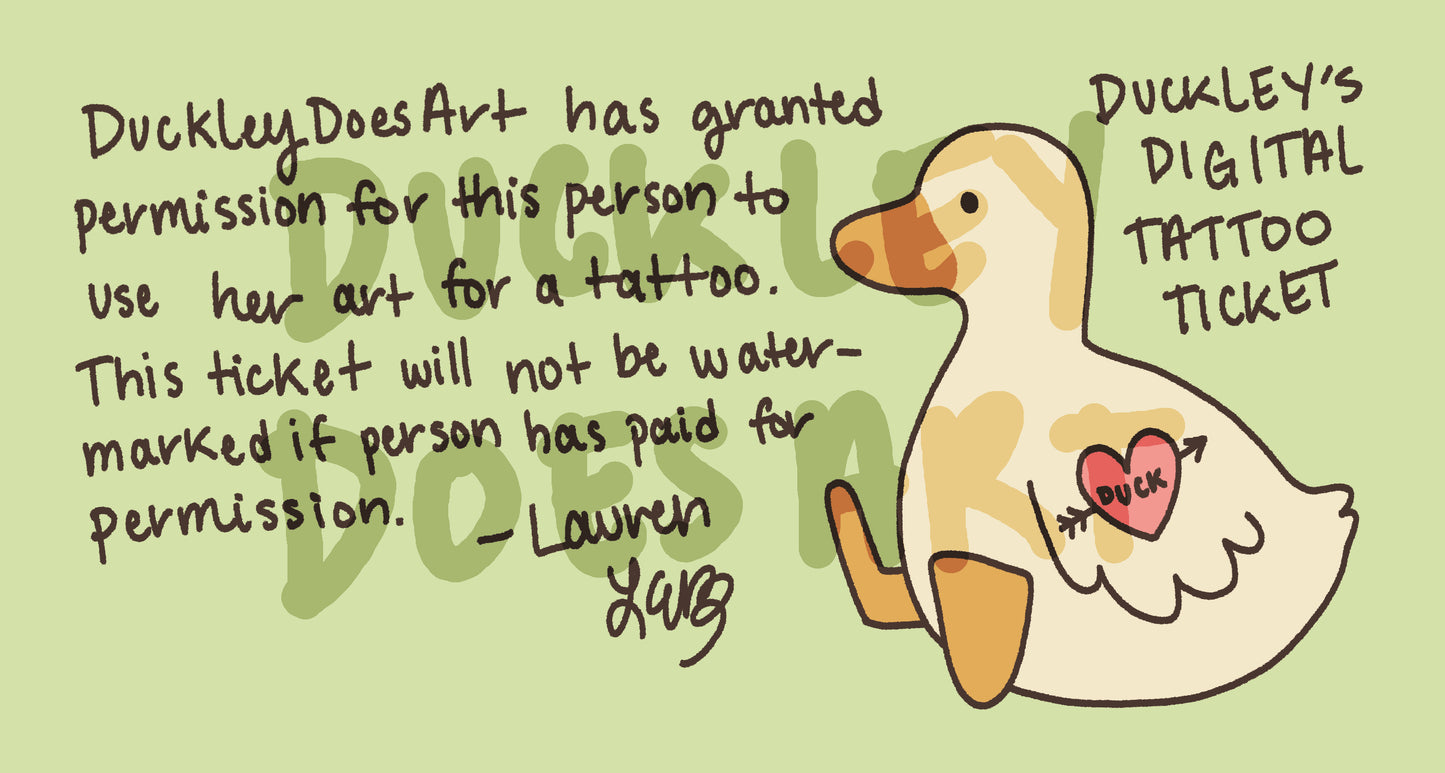 Tattoo Ticket Digital Download