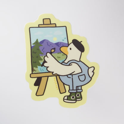 Painting Duck Vinyl Sticker