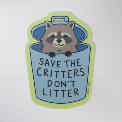 Save the Critters Vinyl Sticker