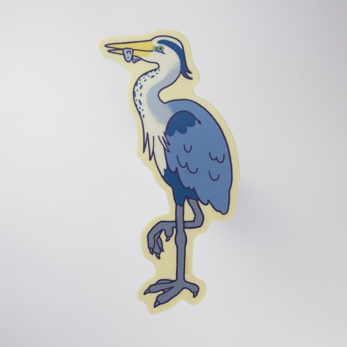 Blue Heron Vinyl Sticker