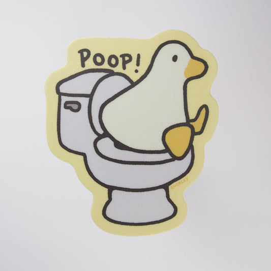 Poop! Duck Vinyl Sticker