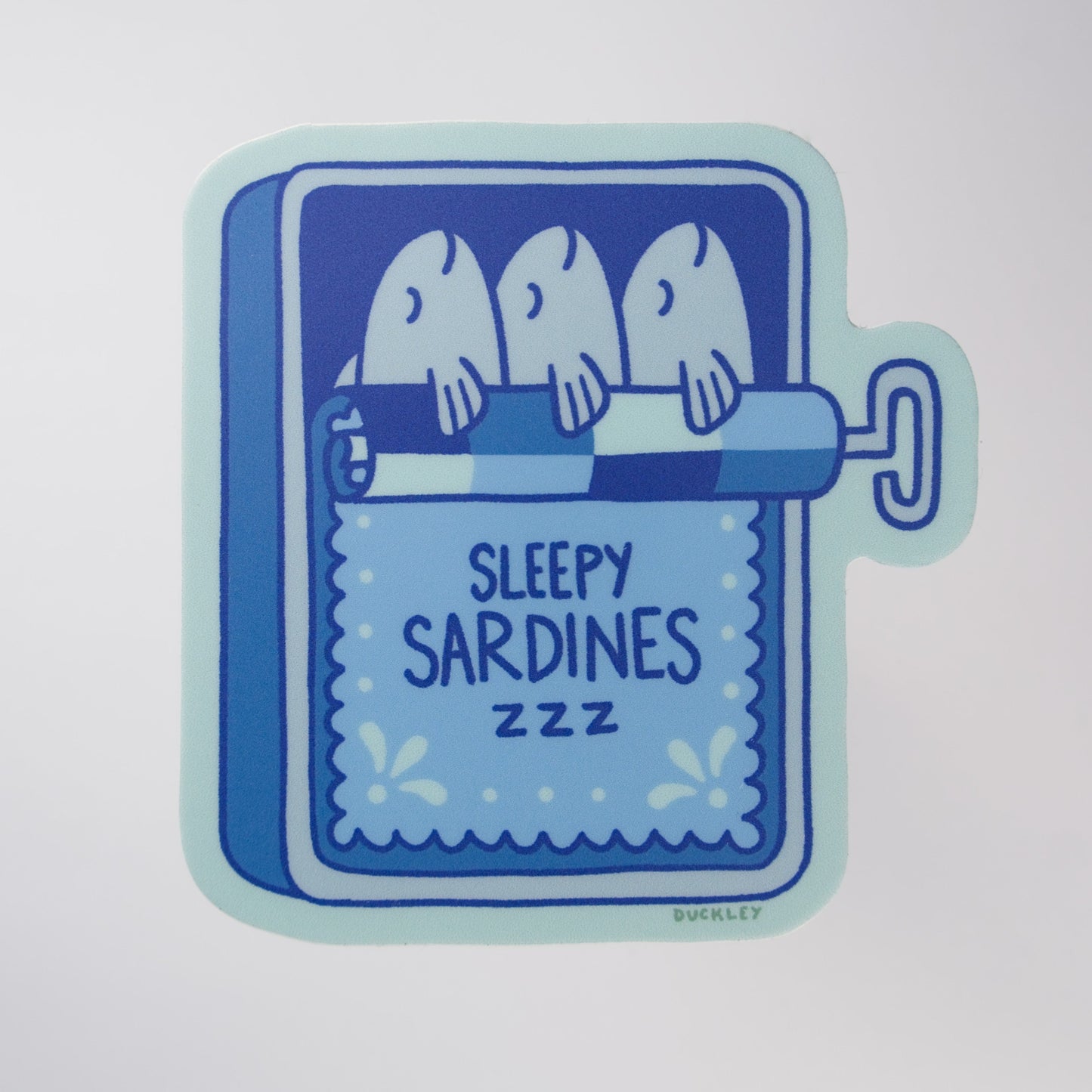 Sleepy Sardines Vinyl Sticker