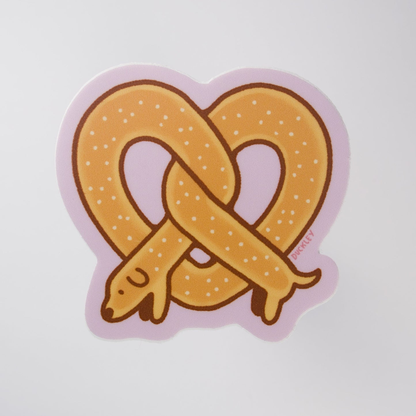 Pretzel Dog Vinyl Sticker