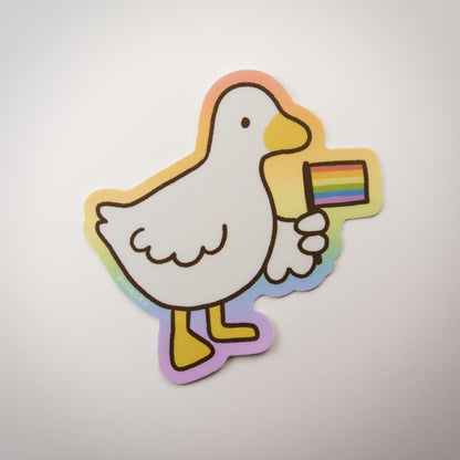 Pride Duck Vinyl Sticker