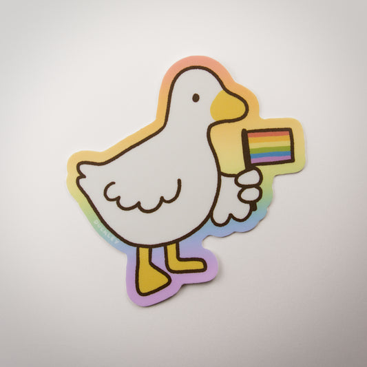 Pride Duck Vinyl Sticker