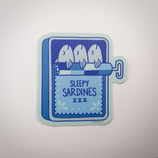 Sleepy Sardines Vinyl Sticker