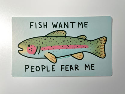 Fish Want Me Bumper Sticker