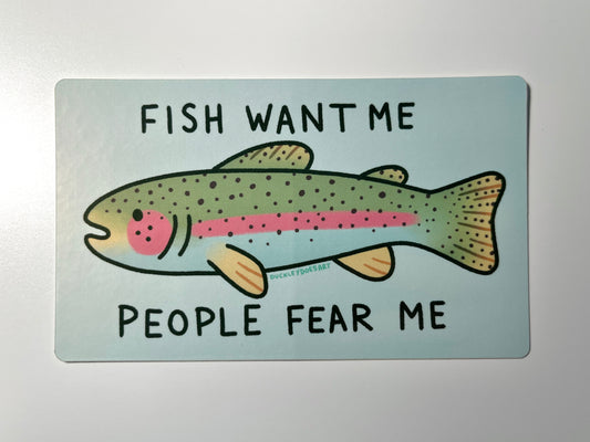 Fish Want Me Bumper Sticker