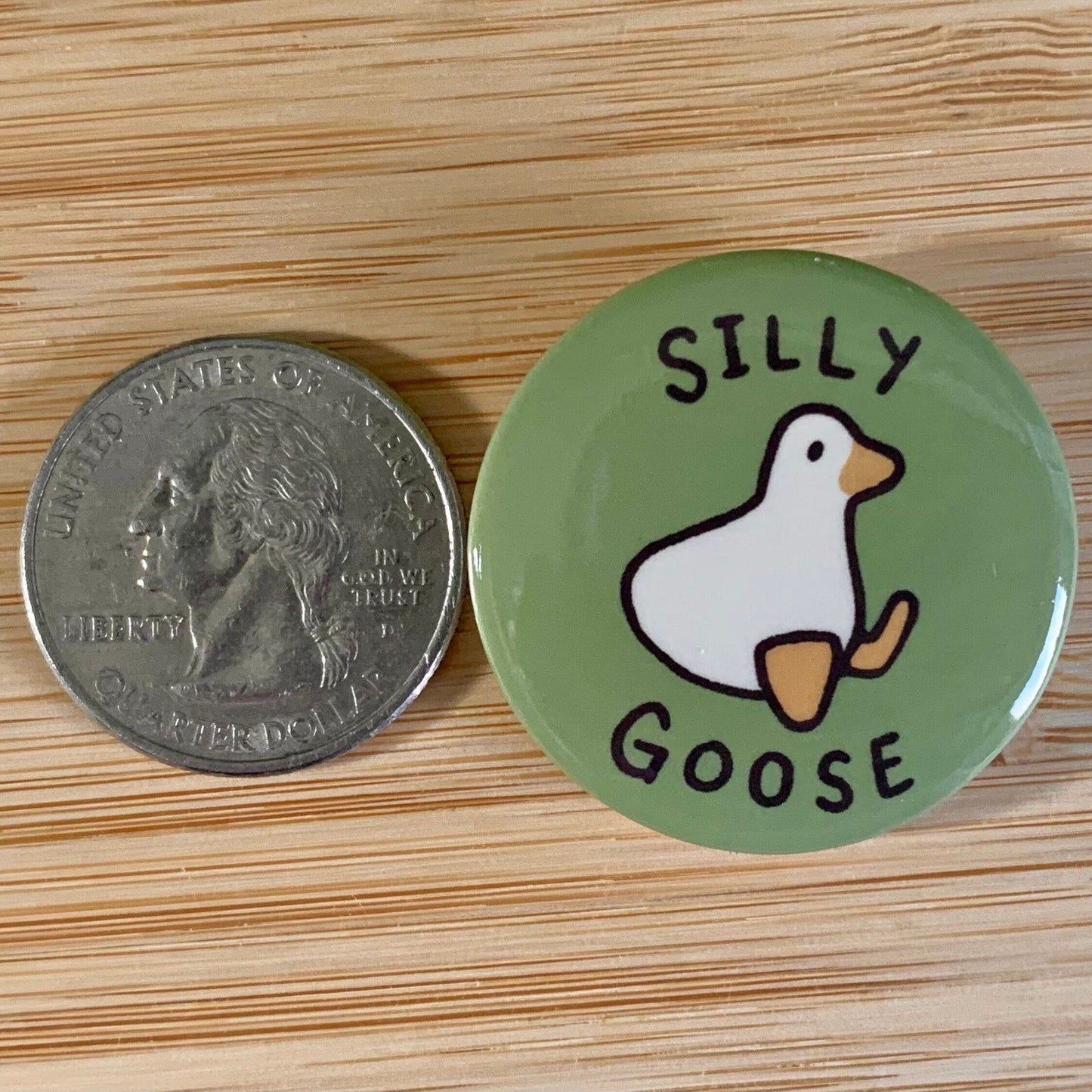 Silly Goose Button Pin