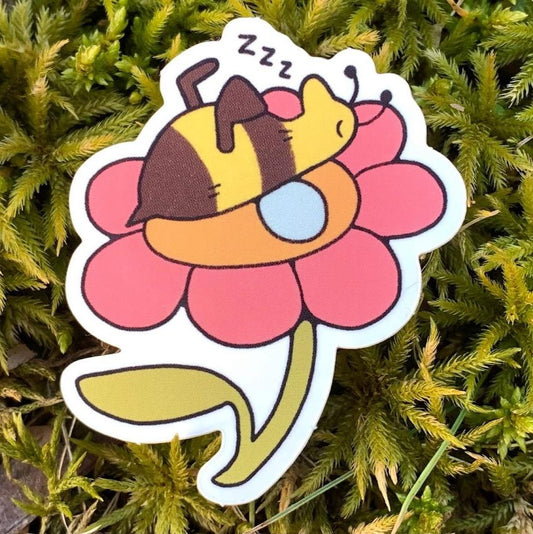 Duck Bee Sleepy Vinyl Sticker