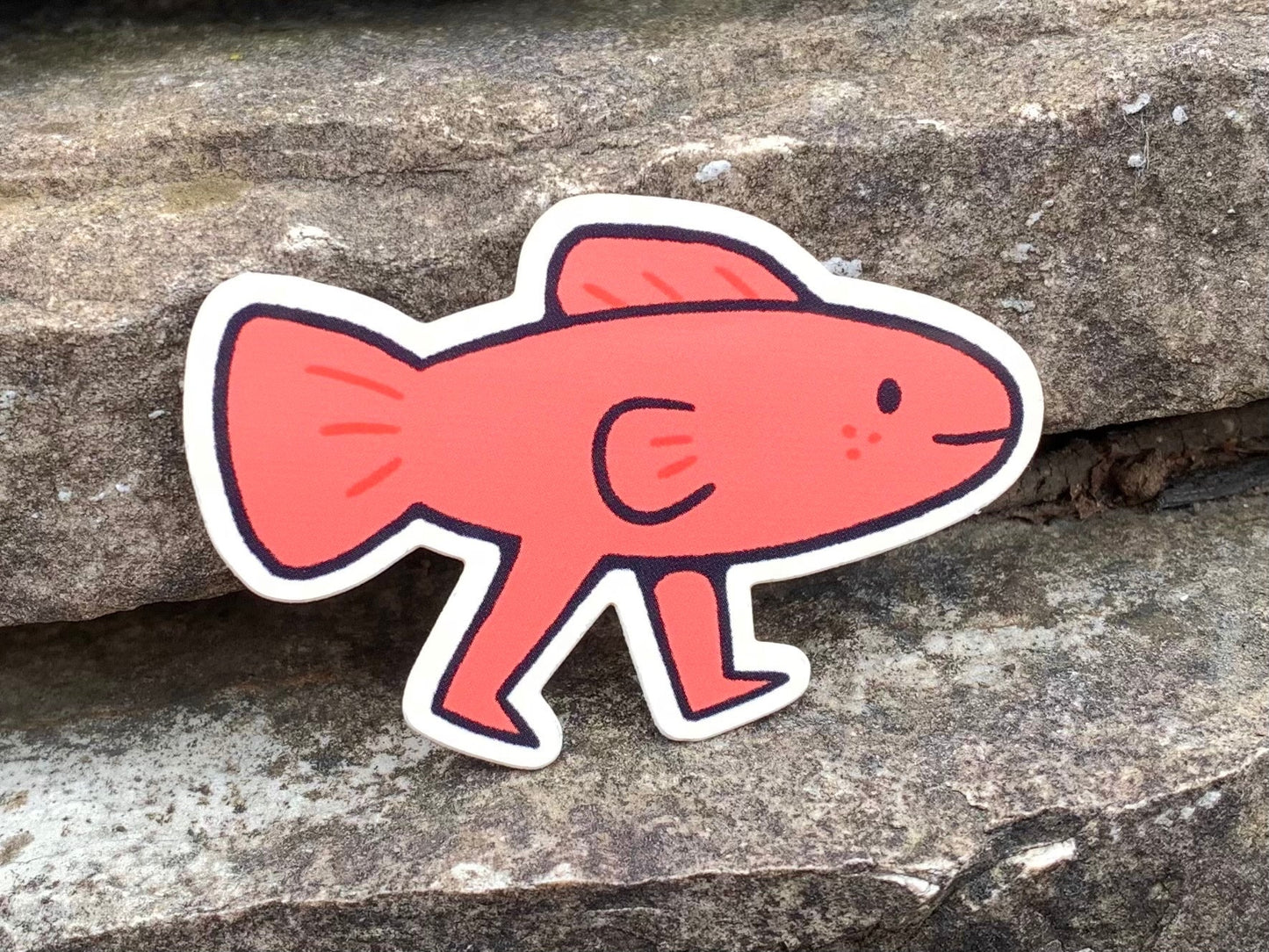 Samson Fish with Legs Vinyl Sticker