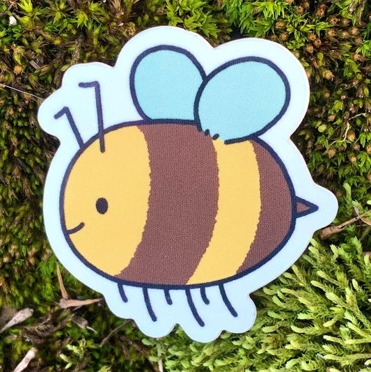 Happy Bee Vinyl Sticker