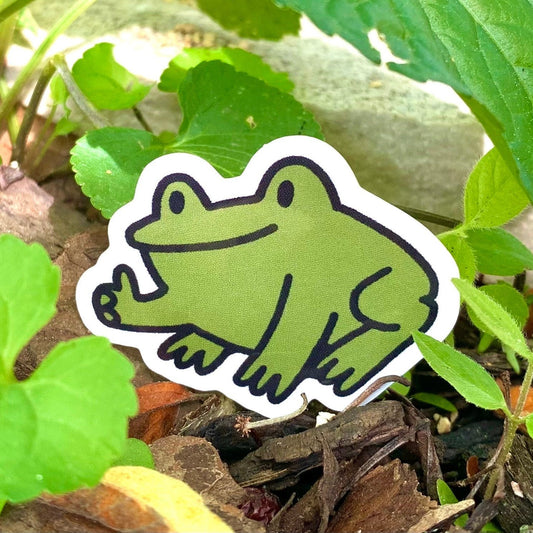 Frog Thumbs Up Vinyl Sticker