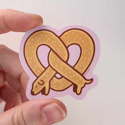 Pretzel Dog Vinyl Sticker
