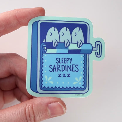 Sleepy Sardines Vinyl Sticker