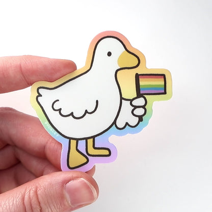 Pride Duck Vinyl Sticker